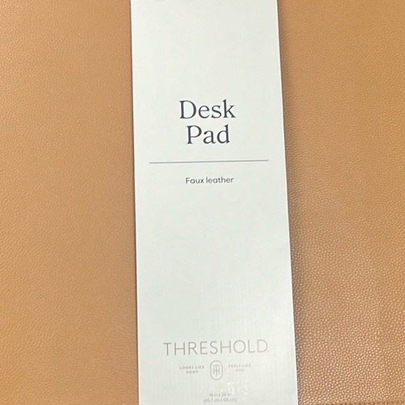 Threshold Office Desk Pad Faux Leather Brown Nwt Poshmark